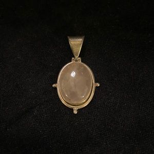 Sterling silver Pink Quartz pendant